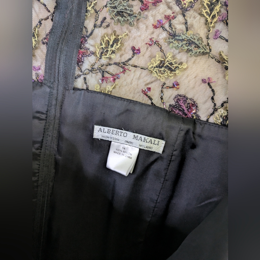 Vintage Albert Makali Beaded Wild Flutter Sleeve Corset Blouse - Picture 10 of 16
